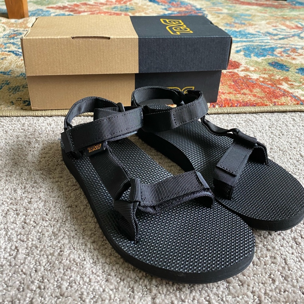 Brand New Black Teva Sandals - Size 7